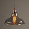 TOKTOP Verre Suspension Luminaire, Lustre Salon Vintage Abat-Jour en Fumée Gris Intérieure Suspendues, E27 Plafonnier pour Chambre Cuisine Salle à Manger