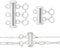 PH PandaHall 925 Sterling Silver Layering Clasps, 2pcs Detangler Spacer Tube Clasp Separator for Stackable Bracelet Necklace Multi Strand Layer Clasp for DIY Jewellery Crafts Making, 3 & 2 Strand