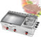 ZHJOPP Sartén teppanyaki de Acero Inoxidable para Restaurante con Temperatura Ajustable para Cocina, Catering al Aire Libre, Cocina de bistec Comercial Plancha de Gas