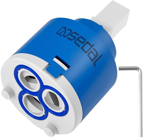 LongZYU Cartouche Céramique 40mm, pour Robinetterie à une Main, Mitigeur Monocommande, Cartouche de Rechange pour Robinet de Salle de Bain, de Cuisine et Robinet de Lavabo