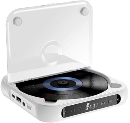 Hoite Lettore CD portatile esterno per auto, porta AUX, cavo di prolunga USB, lettore CD USB universale per auto, laptop, TV, computer, Android 4.4 e versioni successive