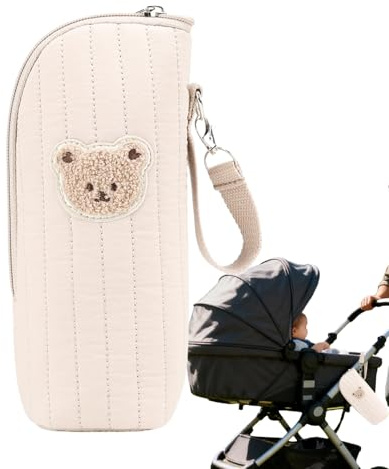 Xijobido Flaschenwärmetasche Für Die Kita,Babyflasche Träger mit Bärendesign - Thermiktasche Für Stillmütter Unterwegs Zur Aufbewahrung - Für Kita Reisen Unterwegs