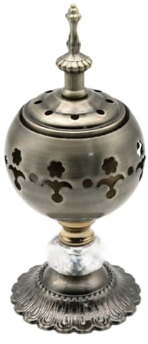 Catholic Incense Burner, Catholic Incense Burner, 7x3in Vintage Decorative Metal Holder, Elegant Aromatic Stove for Aromatherapy, Yoga and Spa, Holder