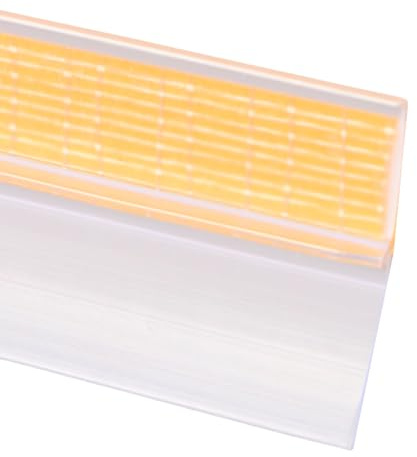 PRIOstahl Türdichtung Selbstklebende Gummidichtung für Türen gegen Zugluft & Kälte - 1 Stück / 1 Meter Dichtung aus Kunststoff Transparent mit Gummilippe Transparent - PROFI Qualität Zugstopp