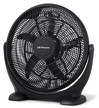 Orbegozo BF 0150 – Ventilador de suelo estilo industrial, 3 velocidades de ventilación, inclinación regulable, 50 cm de diámetro y potencia de 90 W