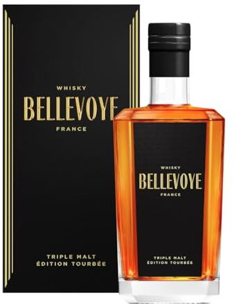 BELLEVOYE - Whisky Triple Malt - Whisky Tourbé Français Bellevoye Noir - 43 % Alc. - Origine : 100 % France - 70 cl