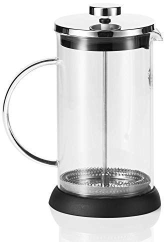 Coffee Fox French Press aus Glas Kaffeezubereiter Pressfilterkanne 1 Liter Kaffeebereiter Spülmaschinenfest