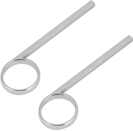 POFET 2 Stück Trompetenrutsche, Alu-Gleitring Zugring für Trompeten Kornette Silber