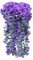 Yeehliny Künstlich Hängende Blumen, Blauregen Hängende Kunstblumen für Hochzeit Haus Dekoration Violette Blumen Wand Glyzinien Kunstblumen Plastikblumen Hängende Plastikpflanzen (A)