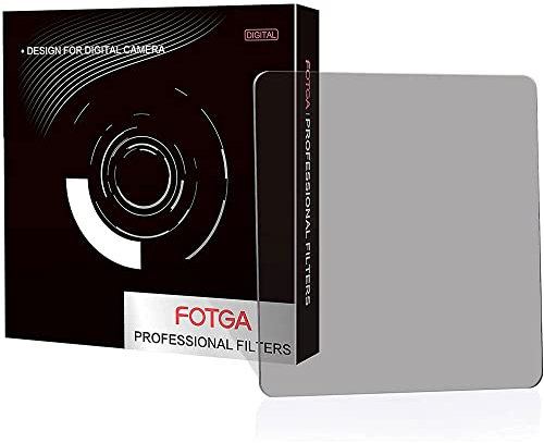Fotga quadratischer 10,2 x 10,2 cm optischer Glas-Graufilter, ND2 Full ND-Filter für Swing Away Matte Box Halter (ND2)