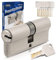 GERCAR Pro Gleichschließend 1x Schließzylinder 30/30 Set 1 Profilzylinder inkl. 5 Schlüssel - 60 mm Türschloss Zylinderschloss 1er Zylinder - Länge: 60mm, A:30 B:30 - Messing matt massiv