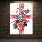 Mittelalterliche Krieger-Legionen-Armor Banner Wandtafel Freimaurerritter Templer-Flagge Messingösen Custom Polyester Bedrucktes Gemälde 96 x 144 cm