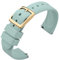 ANNEFIT Uhrenarmband 18mm Silikon, Schnellverschluss Kautschuk Armband mit Gold Schnalle für Herren Damen (Hellgrün)