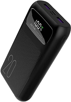 Power Bank 20000mAh 22.5W USB C High-Speed 3A Output Portable Fast Charging PD3.0 and QC4.0 Battery Pack for iPhone Samsung OPPO One Plus Xiaomi iPad etc (Black-2)