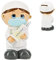 alles-meine.de GmbH Spardose Verschiedene Modelle wählbar mit Verschluss - aus Kunstharz/Polyresin Arzt/Pfleger/Krankenschwester - 16 cm - stabile Sparbüchse - Sparsc..