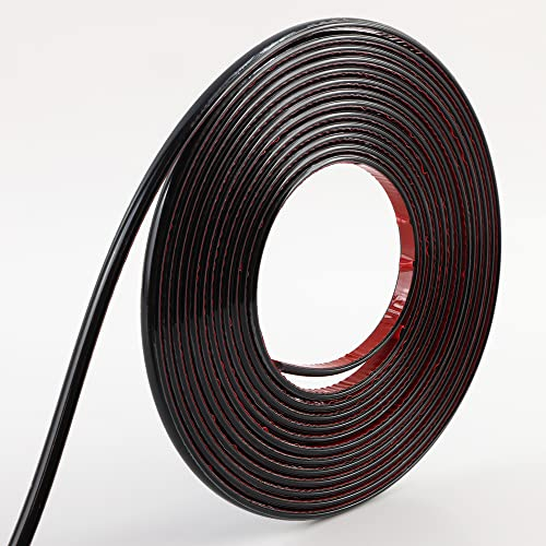 Trimold 10m Schwarz Zierleiste, flexible Spiegel, Wand, Decke, Boden, Schrank, Fliesen, Kanten, Zierleisten