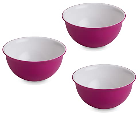 Omada Design 3 Ciotole Cucina Colorate da 0,5 lt, Leggera e Resistente, con Microban Antibatterico, Made in Italy, Linea Sanaliving