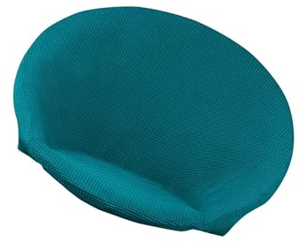 vreplrse Soft Jacquard Fabric Saucer Chair Slipcover Stretchable and Removable Moon Chair Cover, blue