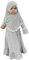 FYMNSI Baby M?dchen Gebetskleidung Muslimisches Kleid Abaya Maxikleid Mit Hijab Kleinkinder Neugeborene Islamisches Gebetskleid Ramadan Kaftan Dubai Outfit Einfarbig Zweiteilig Grau 0-6 Monate