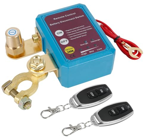 Séparateur de batterie de voiture télécommandé sans fil 12 V 24 V 240 A Protection anti-perte de batterie Kill Switch anti-vol pour voiture, camping-car, ATV, camion, bateau