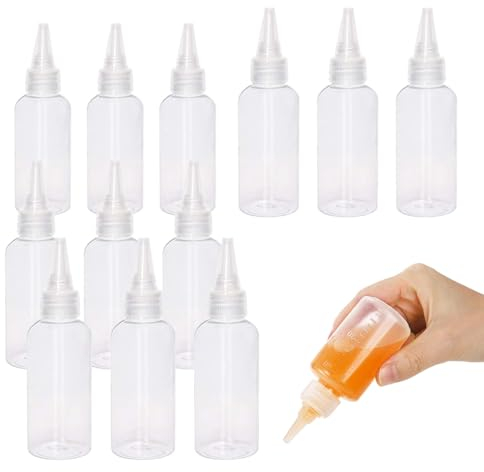 LYQNIHOB Ensemble de 12 flacons souples en plastique avec bouchon à vis (6x15mL & 6x20mL) - idéal pour les liquides, les voyages et autres besoins de petits contenants en plastique