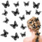 GEEHUA Lot de 20 pinces à cheveux papillon d'Halloween, 2 tailles Double couche Maille en dentelle, Brodées Nœuds à cheveux Accessoires de déguisement pour femme