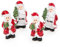Logbuch-Verlag Lot de 4 petites figurines de Père Noël - Figurine décorative - Cadeau de Noël - 5 cm