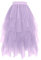 Hanpceirs Damen Tüll Röcke High Low Layered Puffy Fee Röcke A-Linie Midi Rock Unregelmäßiger Tutu Rock Lavendel L