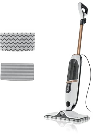 Shark SteamSpot Steam Mop with Steam Blaster Technology, 3 Steam Modes, 2 Washable Pads, XL Removable Water Tank, Lightweight, Steam Cleaner for sealed Hard Floors, Hardwood, Tile, Laminate, S2001