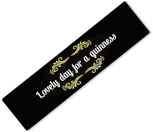 Tapis de bar imprimé Lovely Day For A Guinness - Idéal pour pub, café, maison, occasion 9