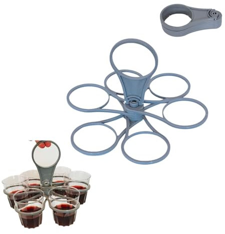 Drinks Holder Holiday, Foldable Coffee Carrier Drink Holder 6-Cup - Reusable Portable Drink Holder Tray with Handle, Plastic Drink Carriers for Coffee Cups & Beverages, Festival Sports Gigs