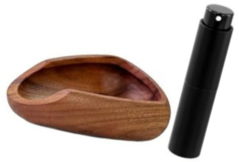 Guaber Walnut Coffee Measuring Cup & Sprayer Set Multifunctional Espresso Dosing Tray With Storage Compartment Coffee Brewing Accessory