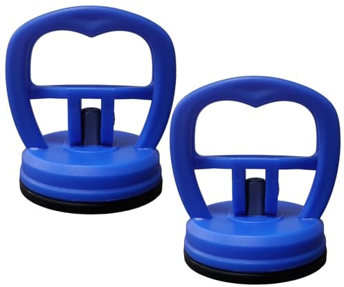 2Pcs Blue Mini Suction Cup Heavy Duty, Strong Grip Suction Cup Tool for Lifting Glass, Removing Screens Tablets LCD Screen, Durable Vacuum Lifter for Electronics