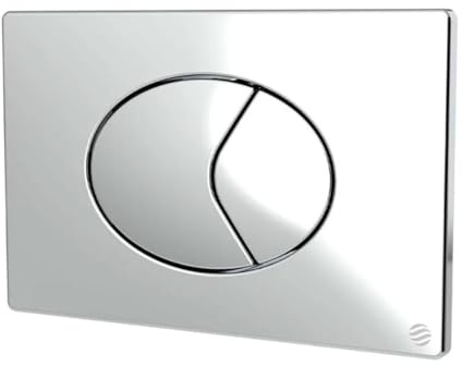 Oyster Chrome Dual Flush Push Plate for Thomas Dudley Pneumatic Cistern – 322903