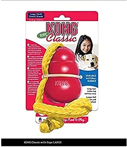 KONG Jouet Classique de Balle avec Corde