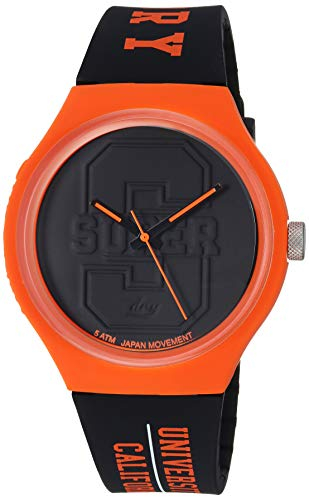 Superdry Herren Analog Quarz Uhr mit Silikon Armband SYG240BO