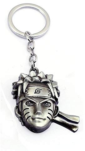 Naruto Metal Schlüsselanhänger Silber Farbe