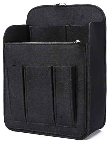 SHINGONE Filz Taschenorganizer Rucksack für Damen und Männer, Backpack Organizer mit Schlüsselanhänger, Taschen Organisator Rucksack Organizer Handtaschen Schwarz, XL