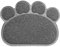 Opul PAW PVC Placemat Waterproof Dog Cat Food Mat Non Slip Dog Puppy Pet Cat Dish Bowl Food Water Mat Wipe Clean FDA Grade (Grey)