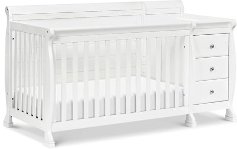 DaVinci Kalani 4-in-1 Convertible Crib and Changer Combo in White