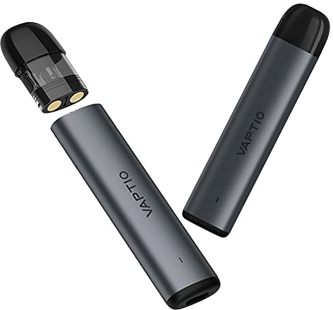 VAPTIO Airgo Stick Kit E-cigarette 350mAh Batterie 11W Vape Pen Pod 1.0ohm,Sans e-liquide Sans nicotine (grise)
