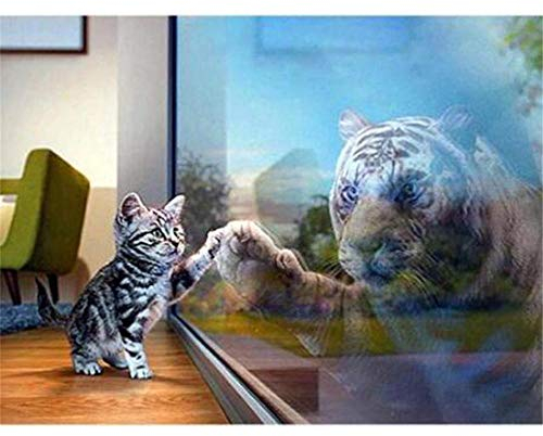 Yingxin34 Jigsaw Puzzle 2000 Teile, Weiße Katze und Tiger 2000 Stück Puzzles für Erwachsene Kinder Freunde, Intellektuelles Gedankenspiel 70X100cm(27.55 * 39.37inch)