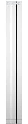 Fondital 82MAM01403 Radiatore in alluminio estruso Garda DUAL 80, 1800 mm, 3 elementi, bianco