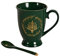 Elbenwald Herr der Ringe Sammel-Tasse Elben mit Löffel 270ml Keramik grün