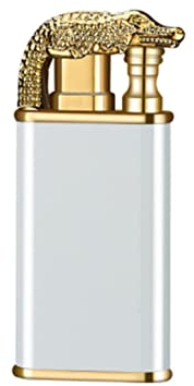Magisches Feuerzeug mit doppelter Flamme, leuchtendes Krokodil/Delfin, Doppelfeuer, gerade in offene Flamme, Umwandlungsfeuerzeug, Krokodil-Feuerzeug, Doppelbogen-Feuerzeug, Solarstrahl-Fackel