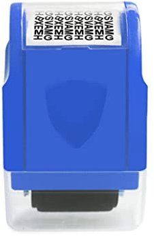 U-M Datenstempel, Identitätsdiebstahl-Stempel, Selbstfärbender Roller für den Datenschutz - Schwarz, Gummi, Rechteckig