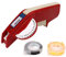 Sorandy 3D Präge-Etikettenmacher - Manuelle DIY Beschriftungsgerät, Etikettendrucker Mini DIY Schriftzug Maschine Präge Schreibmaschine mit 2 Bunten Etikettenbändern(rot)