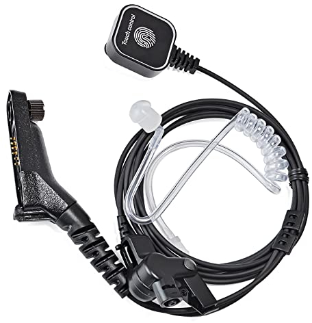 UAYESOK Oreillette Radio à Tube Acoustique caché avec Microphone PTT à Commande Tactile Casque d'écoute multibroche pour Talkie-walkie Motorola DP3400 DP3600 DP4400 DP4600 DP4800 DP4801 MTP6550 Radio
