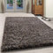 Muratap Shaggy Teppich Wohnzimmer Hochflor Langflor - Rainbow Soft Shaggy - Flauschiger Teppich Schlafzimmer Farbmix - Große: 150x80 cm - Farbe: Taupe