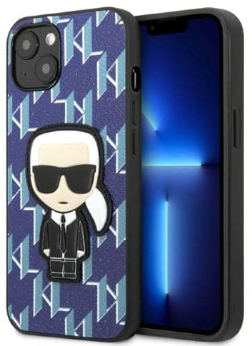 KARL LAGERFELD KLHCP13MPMNIKBL Hard Case für iPhone 13 6,1 Zoll Blau Monogramm I